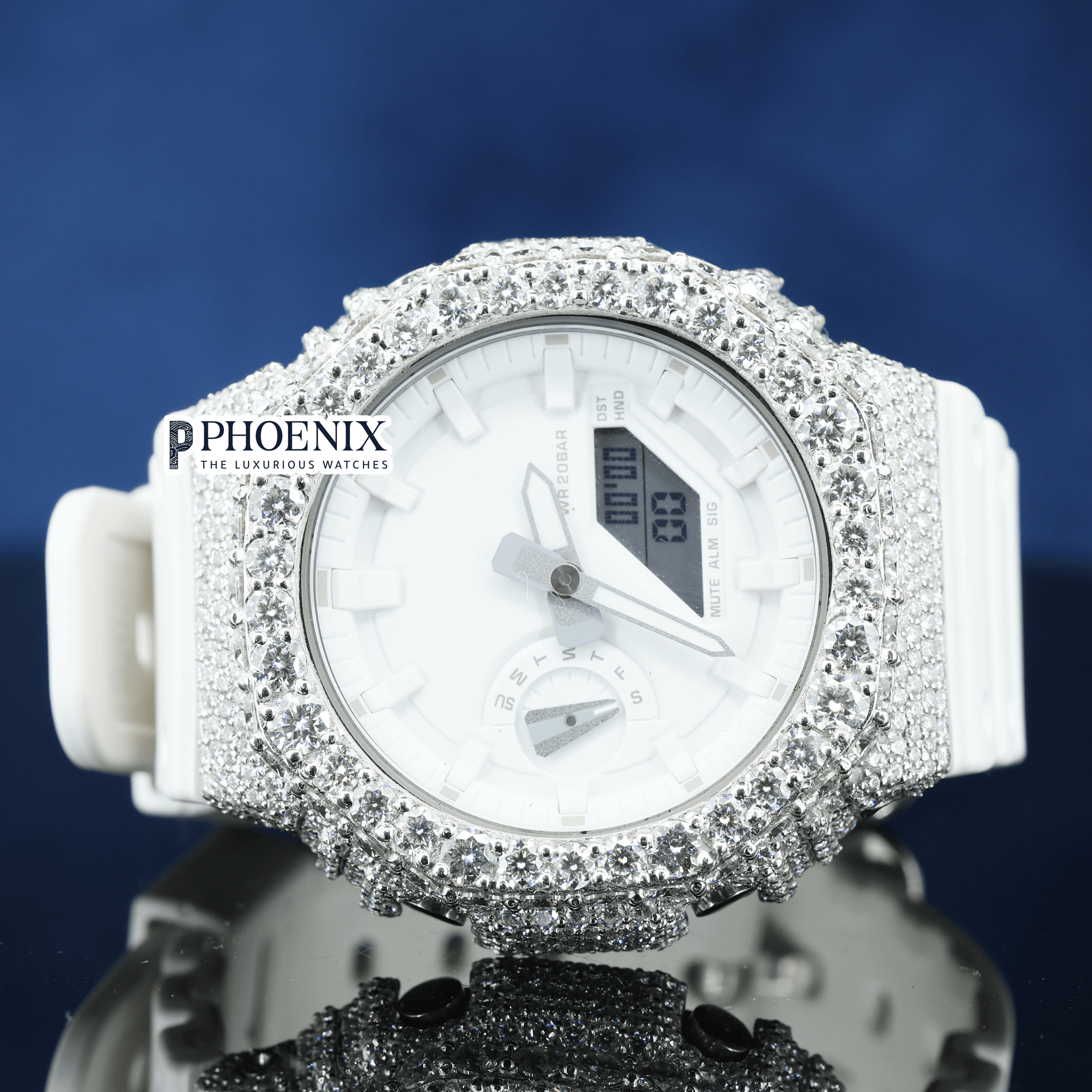 Crystal gem encrusted white watch NWOT CRANT BLING WATCH CRYSTAL I 5631342 – Watches International, LLC main image 3