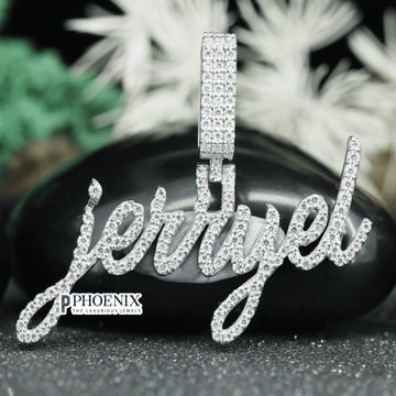 Custom Iced Out Jerryel Name Pendant - Customiz Lettering Pendants