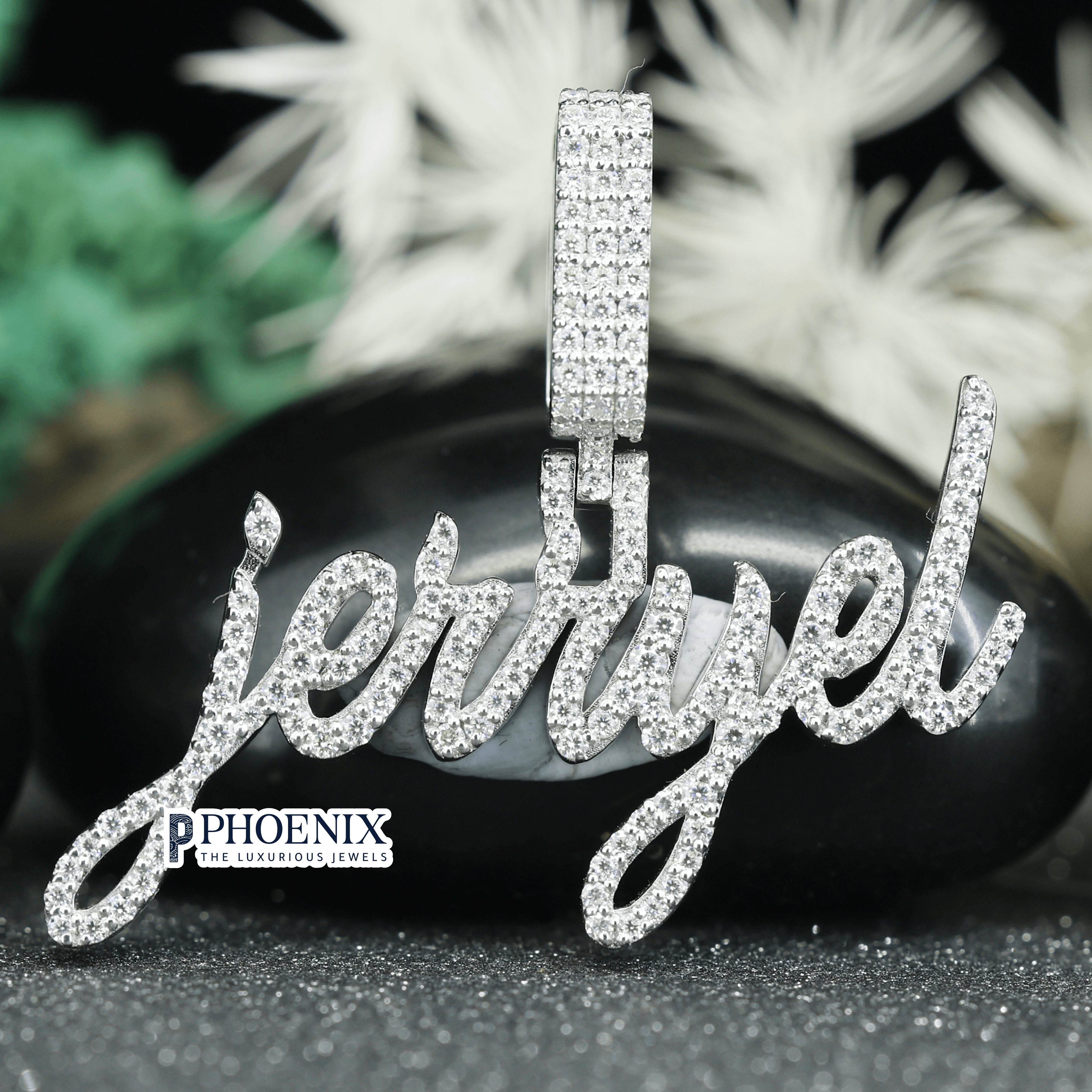 Custom Iced Out Jerryel Name Pendant - Customiz Lettering Pendants