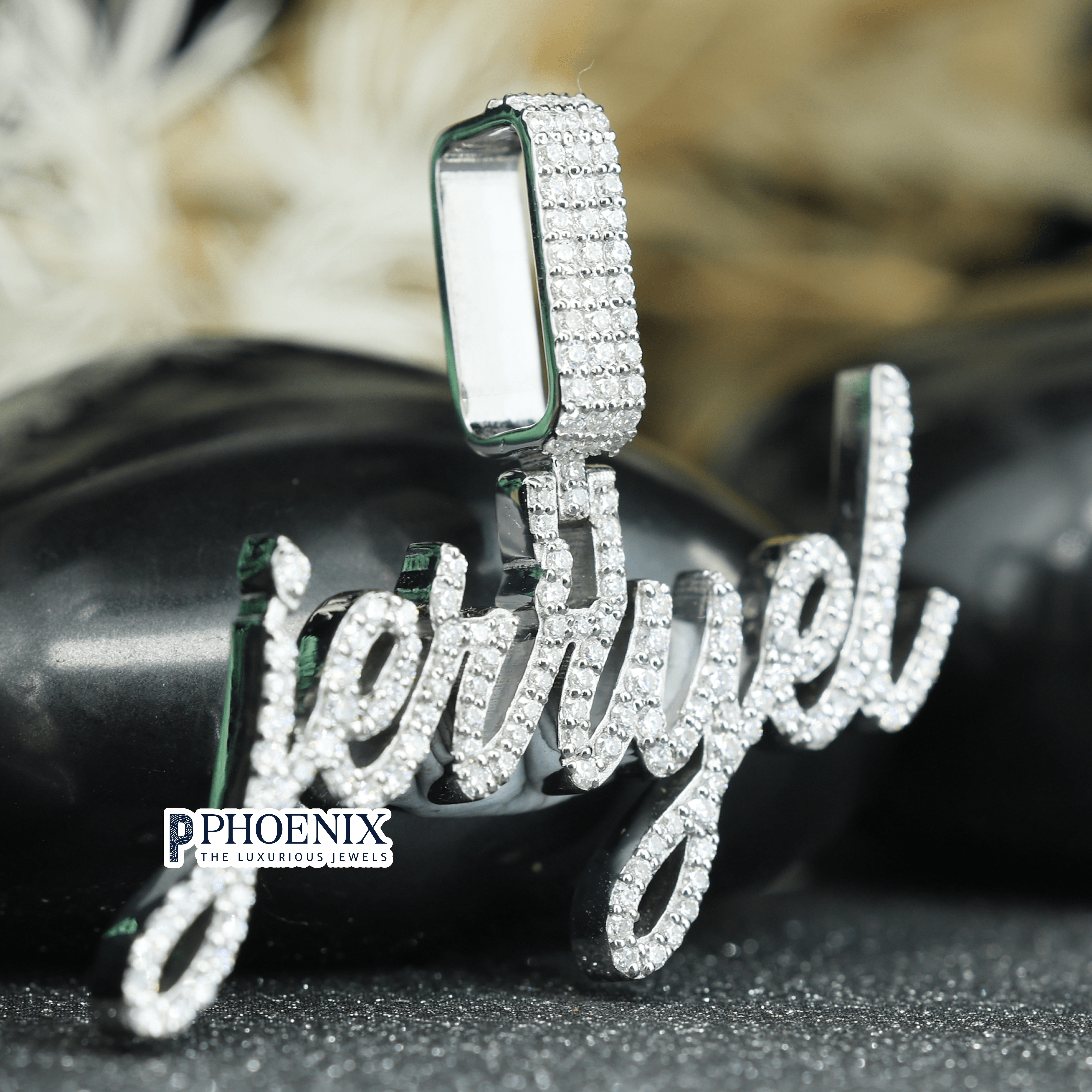 Custom Iced Out Jerryel Name Pendant - Customiz Lettering Pendants