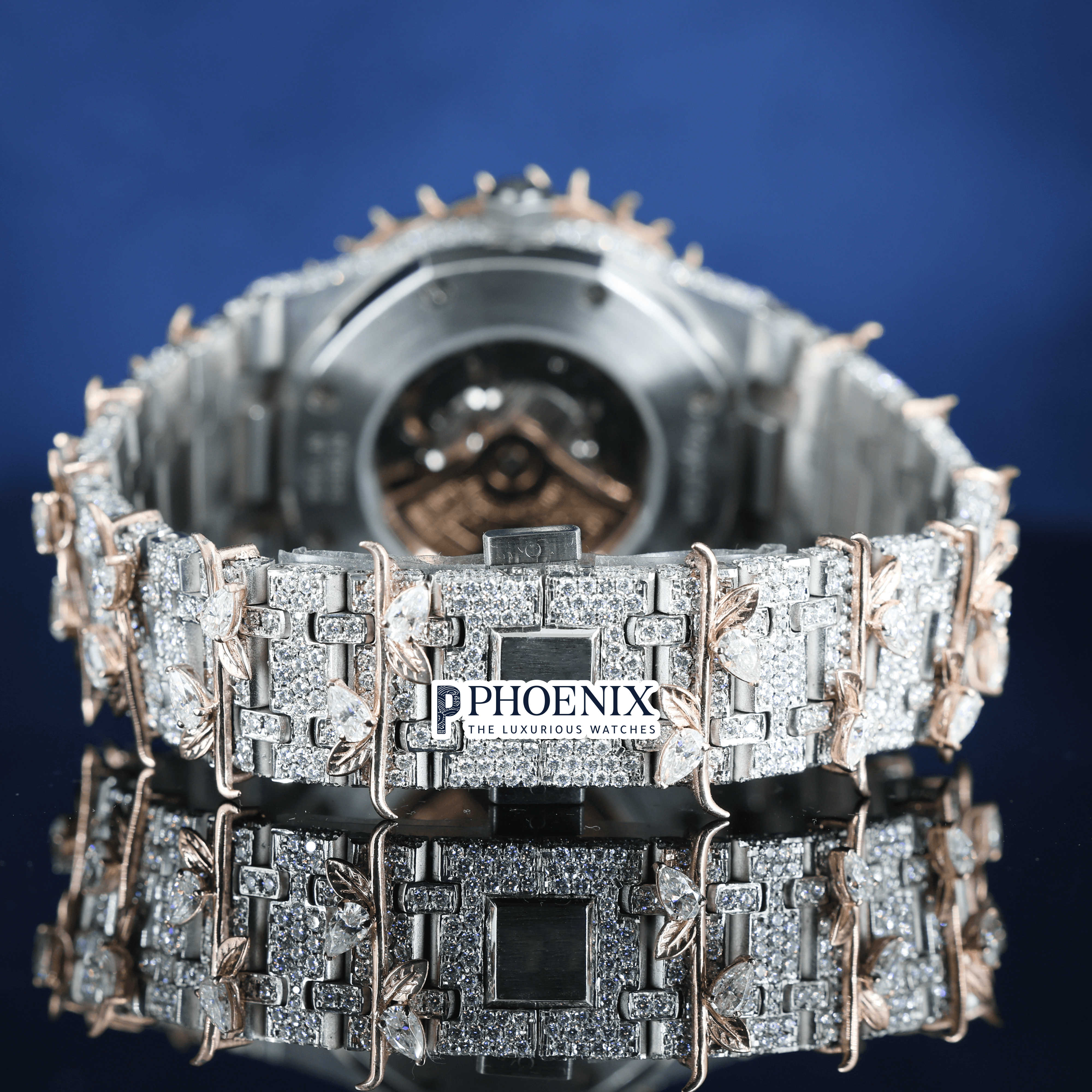 Thorn Bezel Rose Gold Moissanite Diamond AP Watch