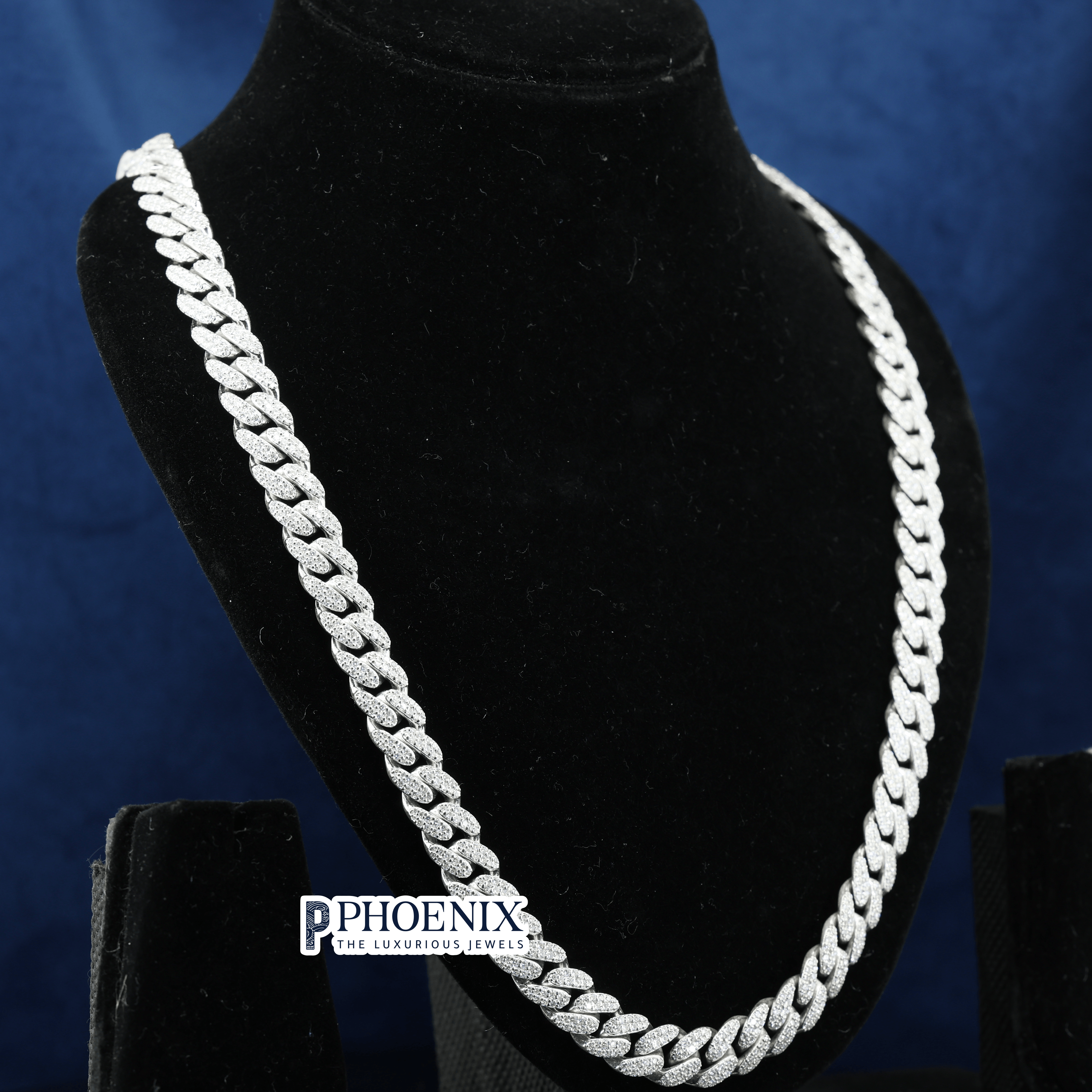 Men's Iced Out 15mm Phoenix Cuban Link Chain | VVS Moissanite & Real 925 Sterling Silver
