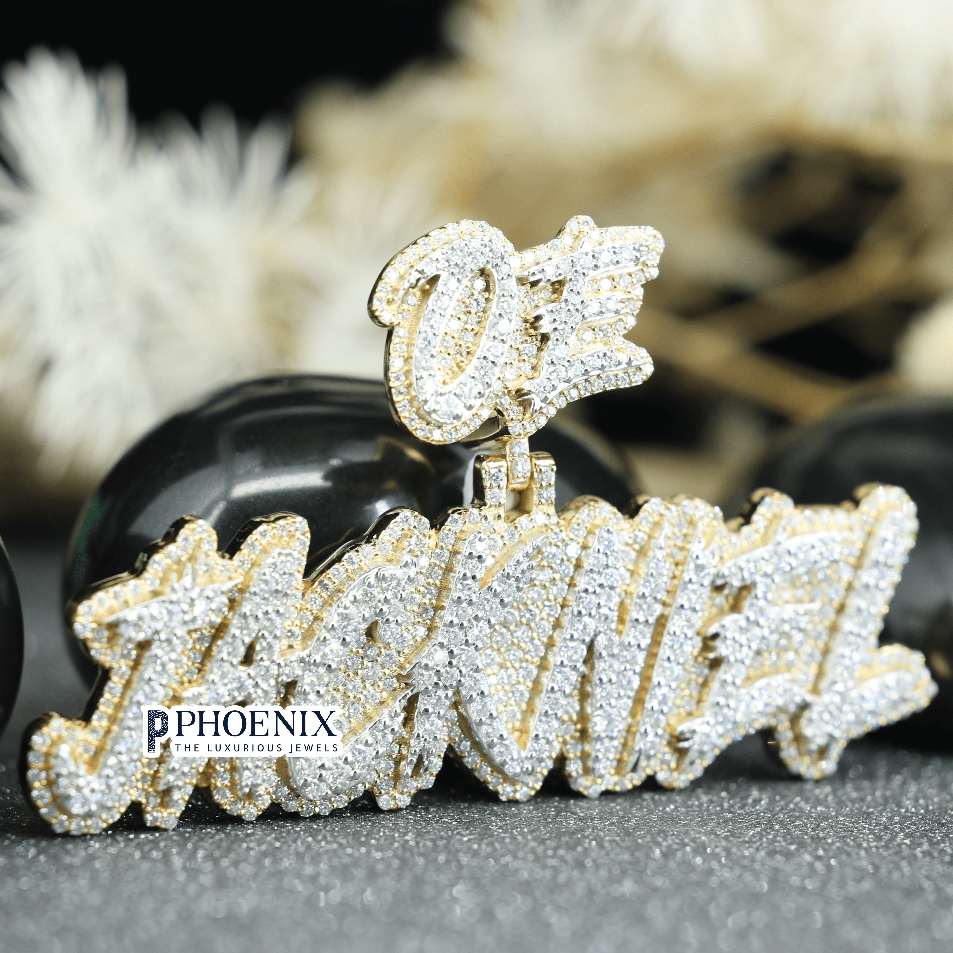 Blinding VVS Moissanite Name Pendant - Personalized JACKNIAL Iced Out Charm Pendants