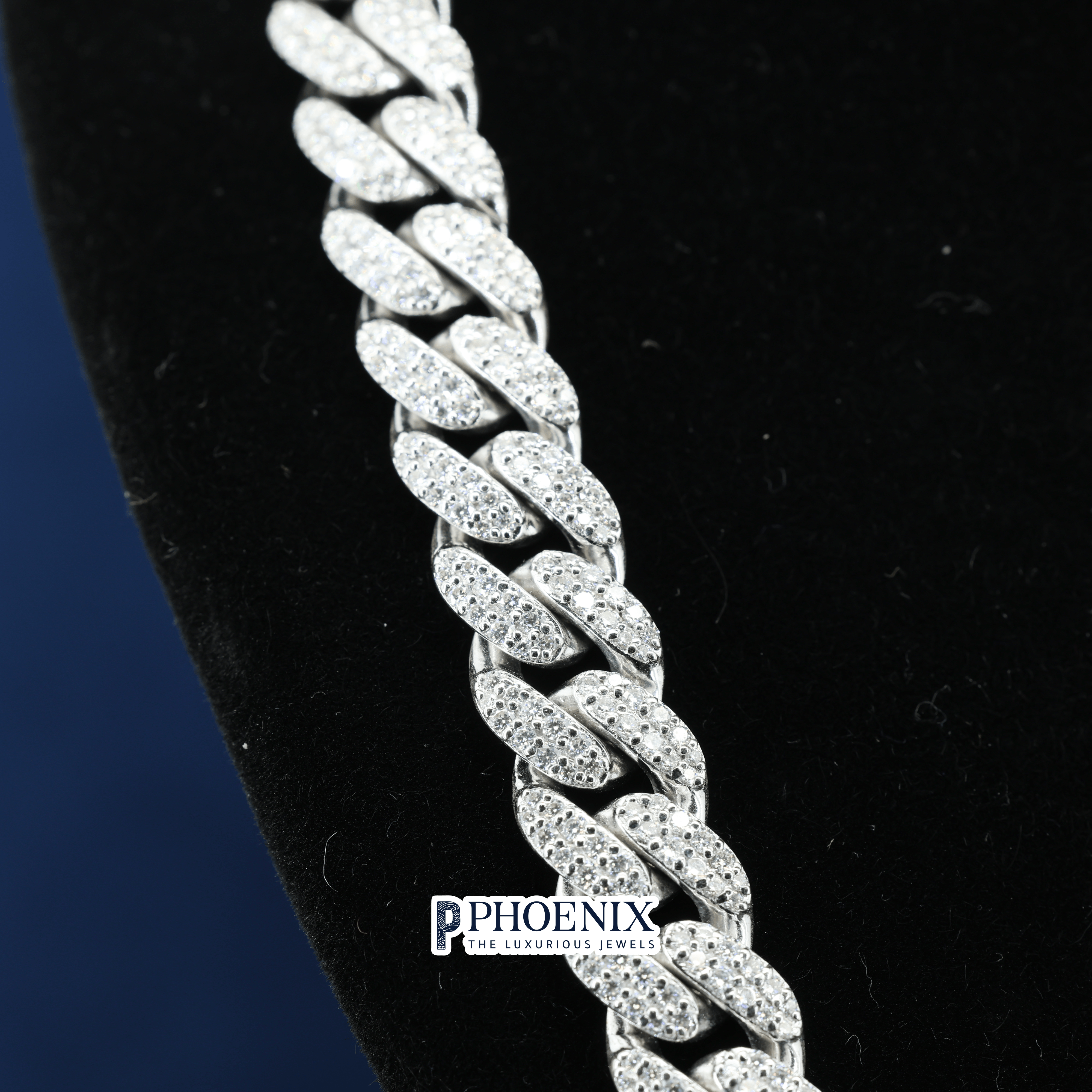 Men's Iced Out 15mm Phoenix Cuban Link Chain | VVS Moissanite & Real 925 Sterling Silver
