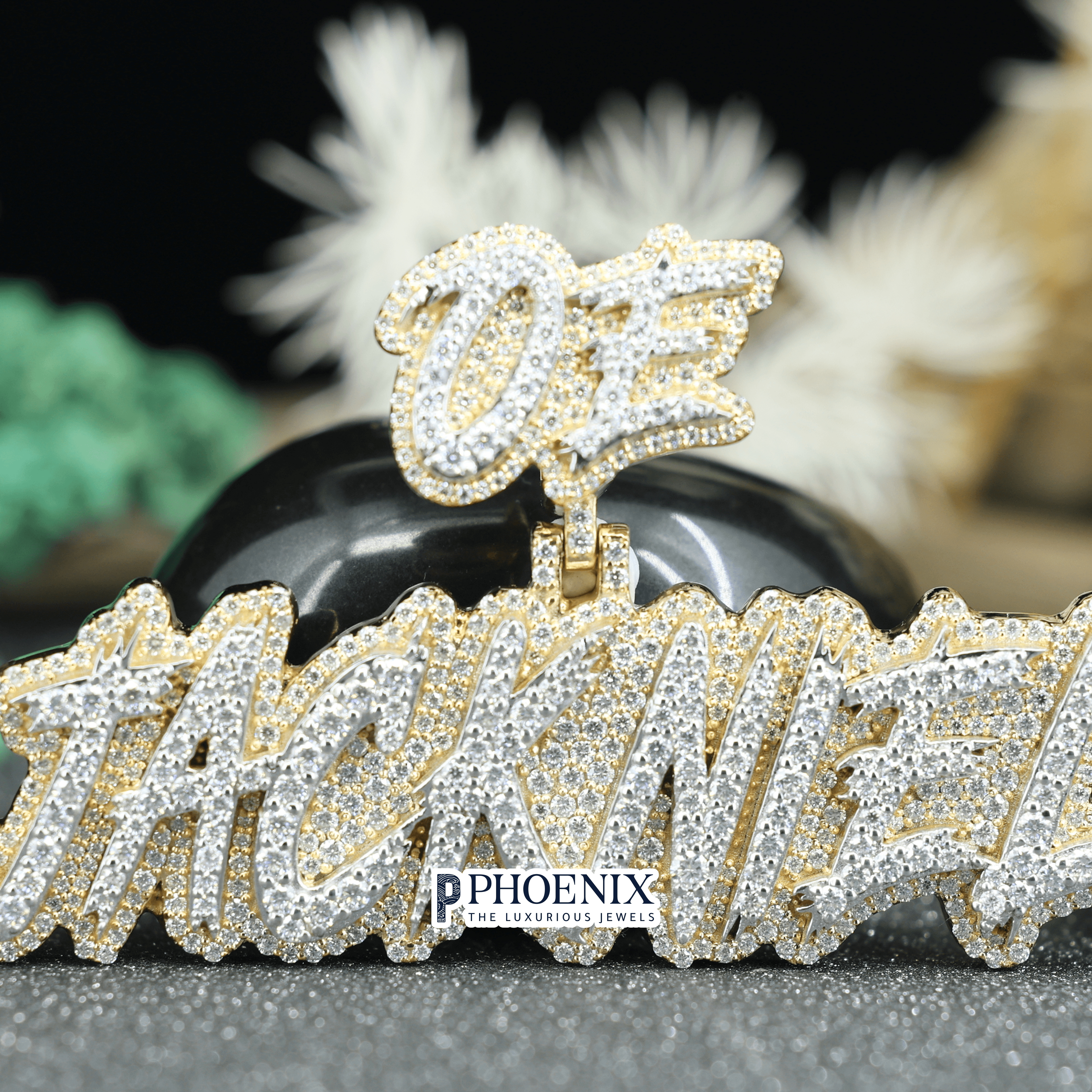 Blinding VVS Moissanite Name Pendant - Personalized JACKNIAL Iced Out Charm Pendants