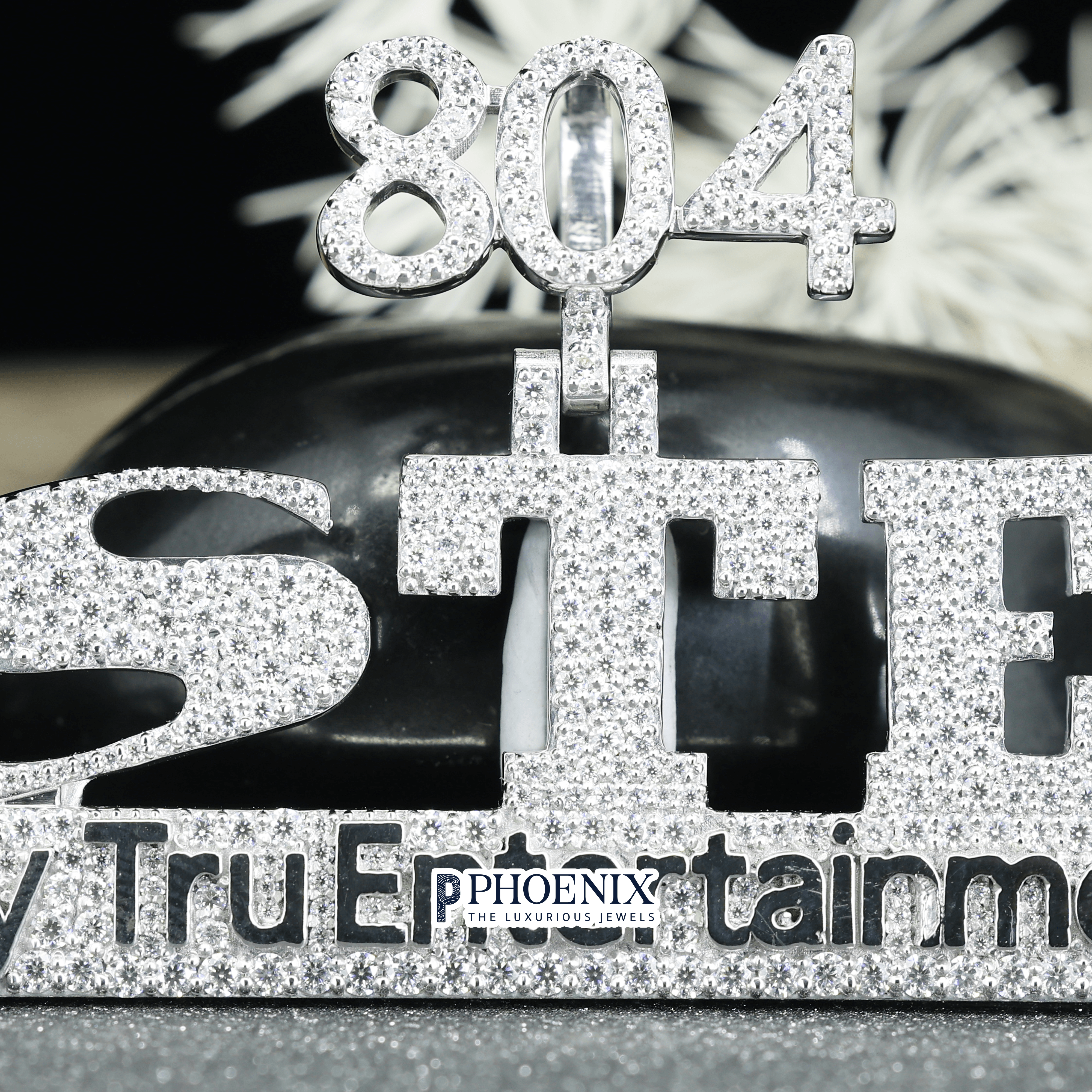 Custom VVS Personalized STE Name Pendant - Solid Sterling 925 Silver Bling Moissanite Diamonds