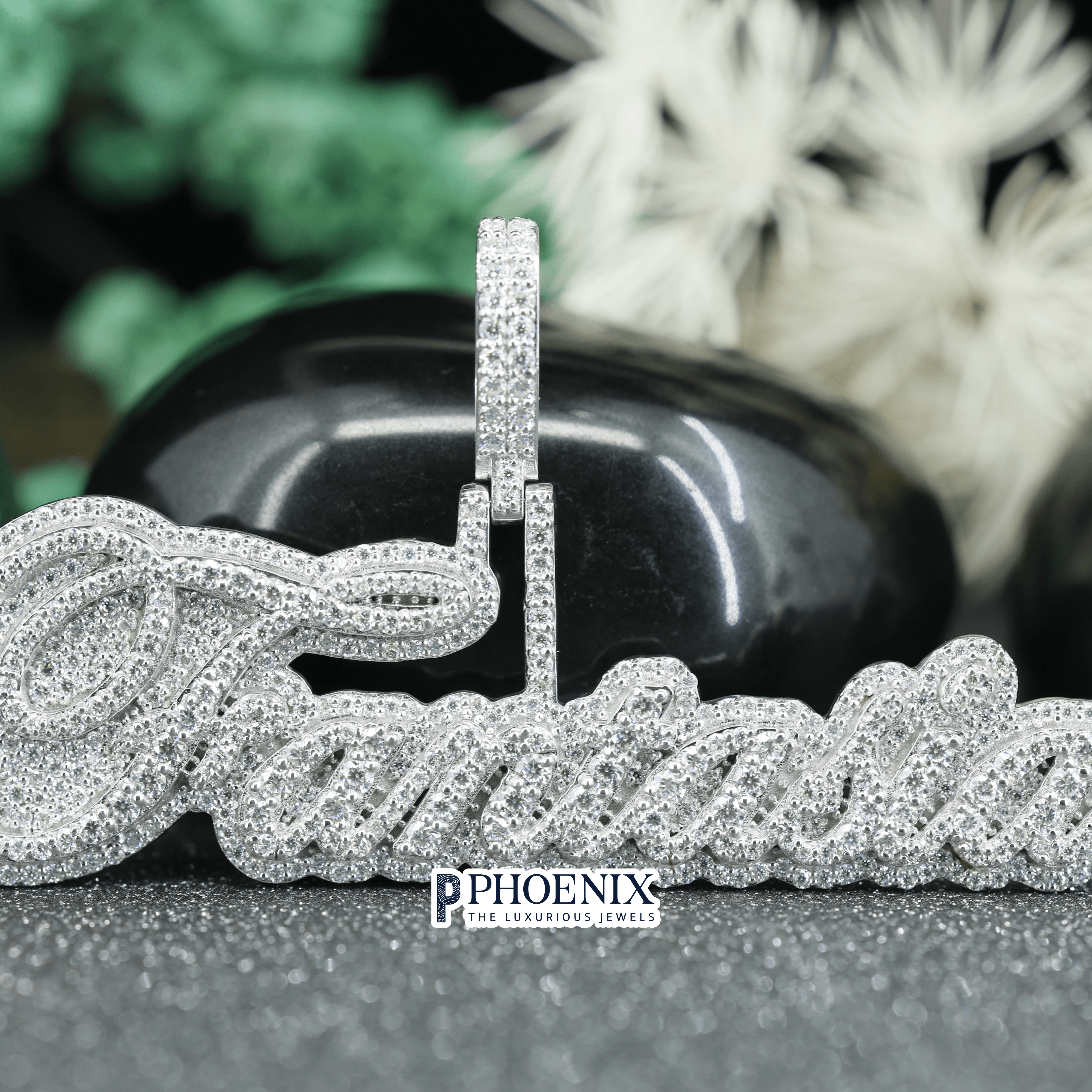 Custom Iced Out Fantasia Name Pendant - VVS Moissanite Lettering Charm in 925 Sterling Silver