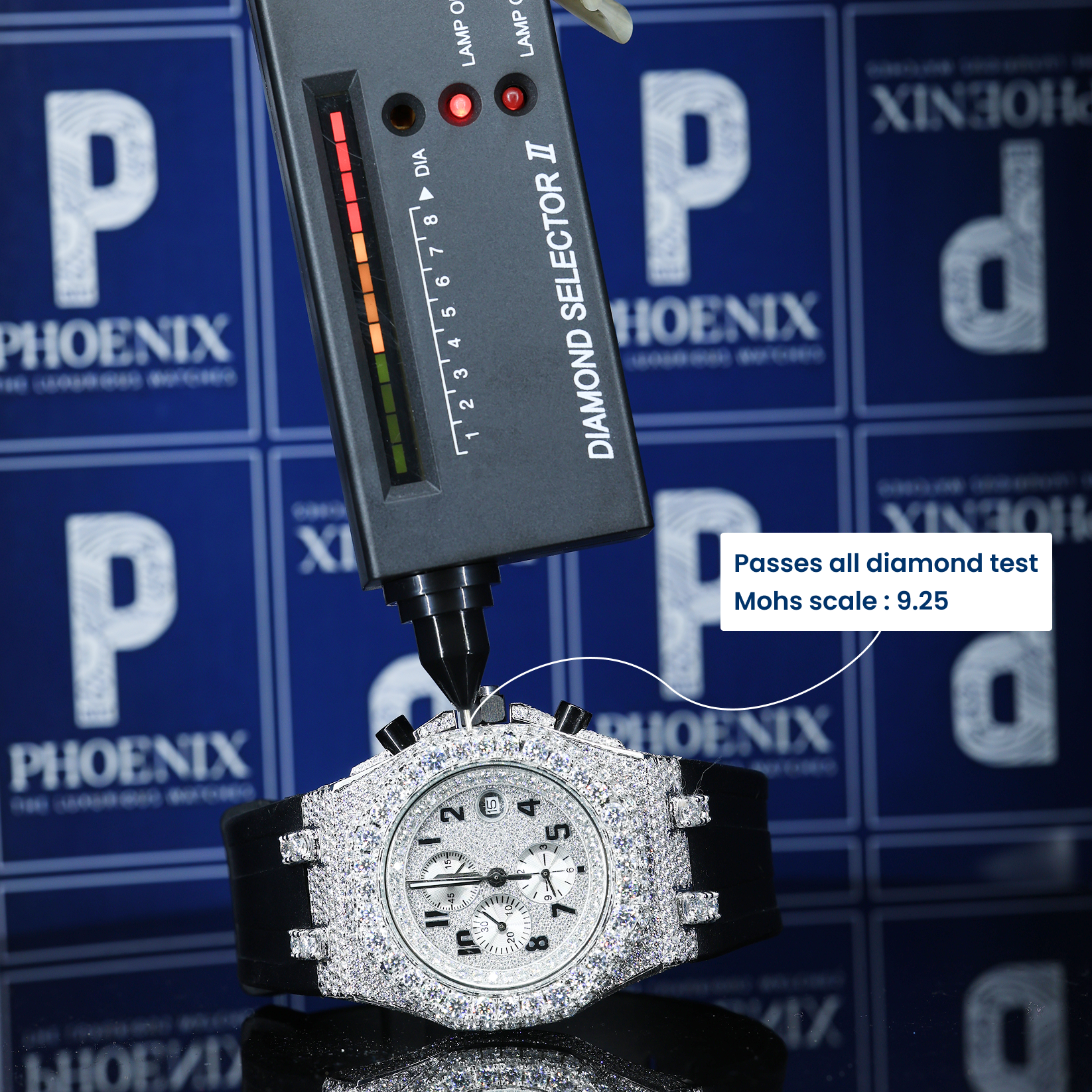 Custom Dial Iced Out White Gshock Watch with White Strap