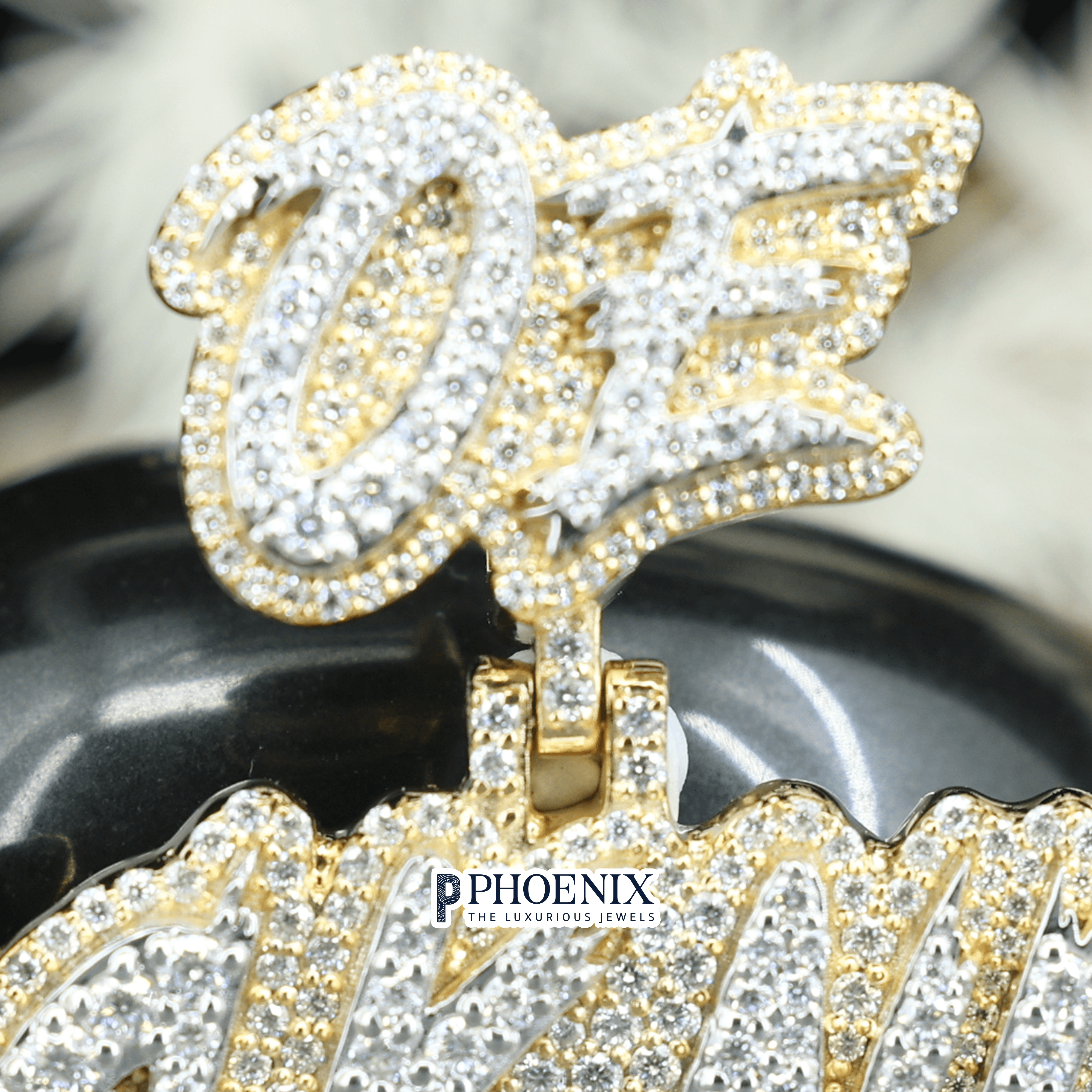 Blinding VVS Moissanite Name Pendant - Personalized JACKNIAL Iced Out Charm Pendants