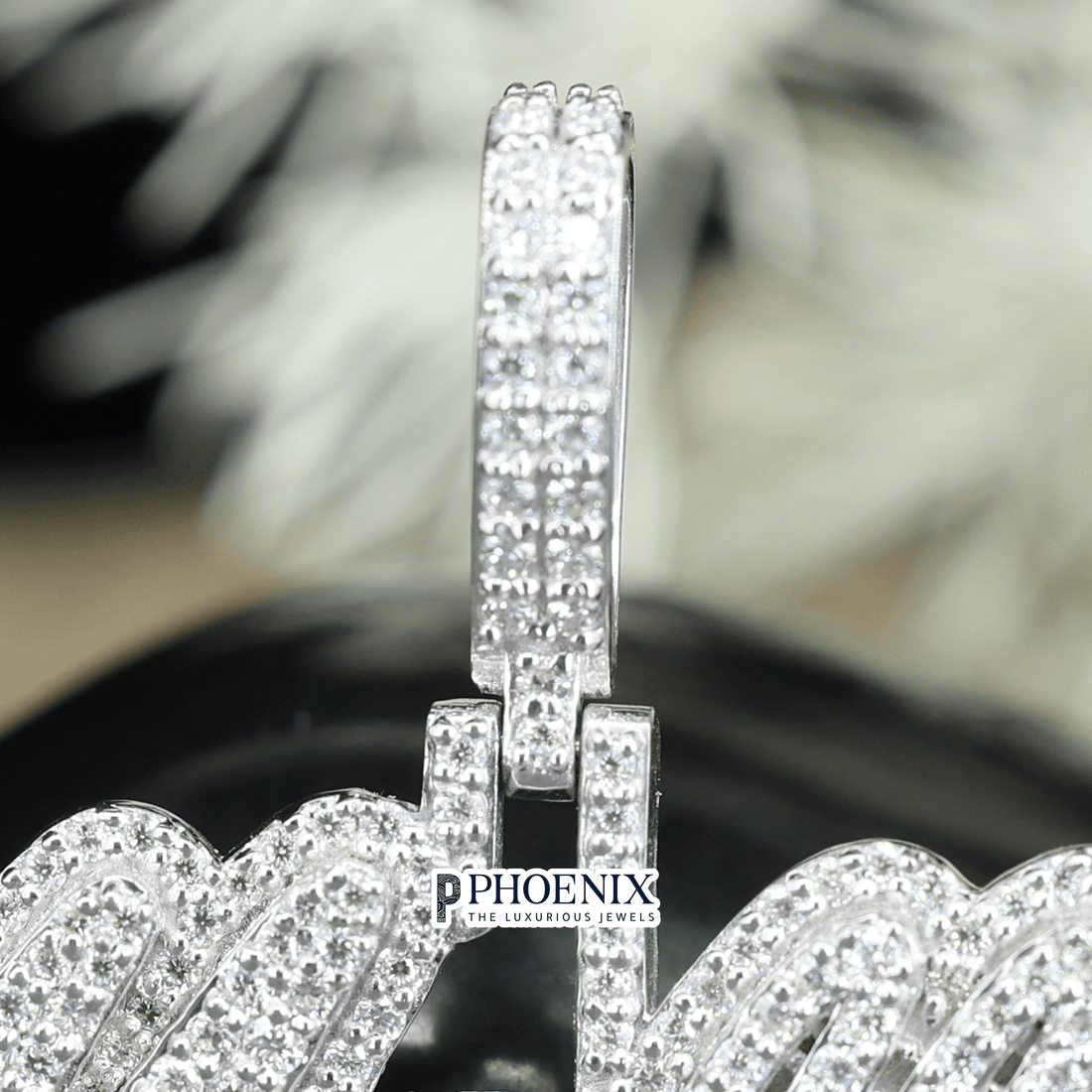 Bespoke VVS Moissanite Diamond Pendant - Iced Out Mally Lettering in Solid Sterling Silver