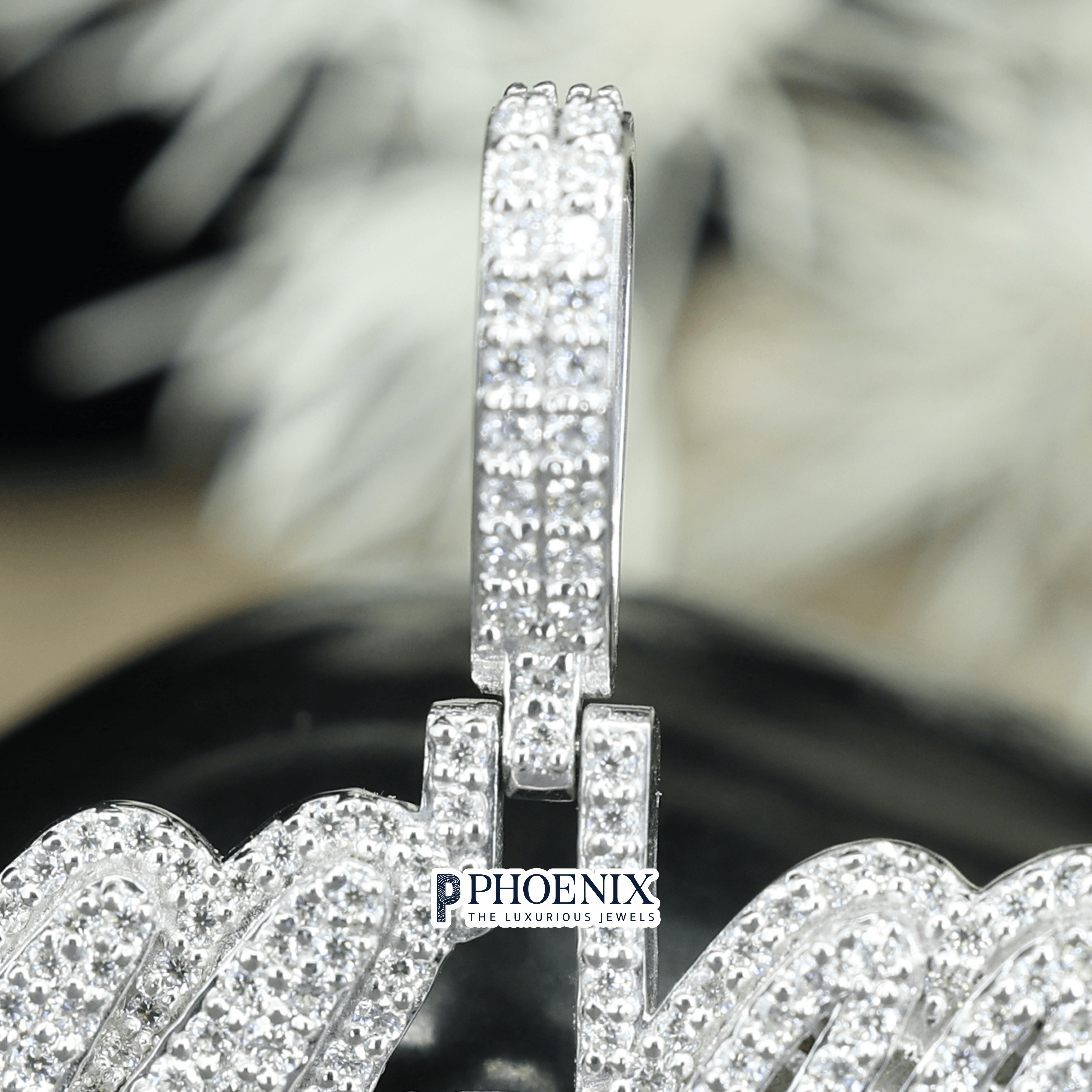 Bespoke VVS Moissanite Diamond Pendant - Iced Out Mally Lettering in Solid Sterling Silver
