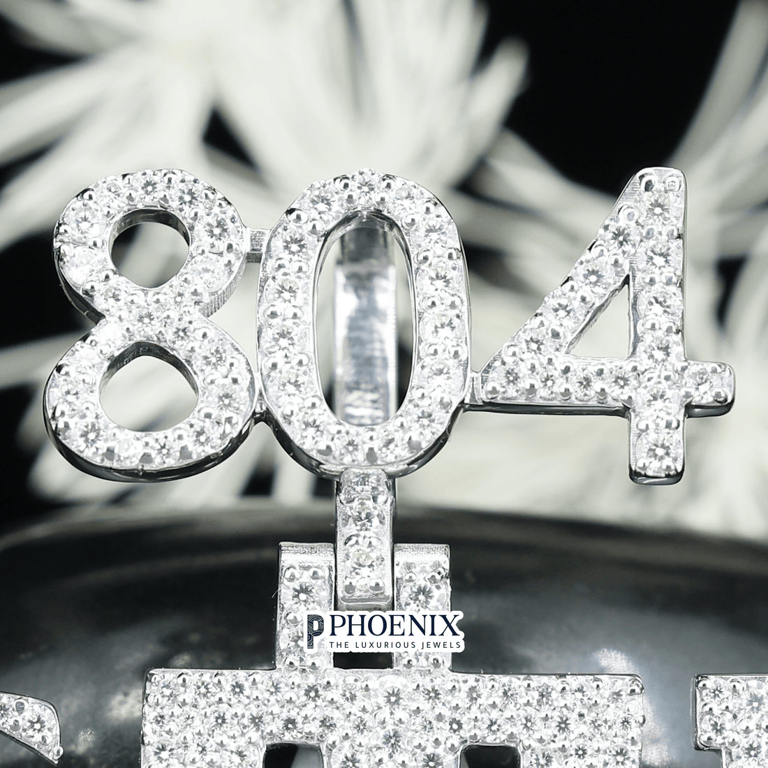 Custom VVS Personalized STE Name Pendant - Solid Sterling 925 Silver Bling Moissanite Diamonds