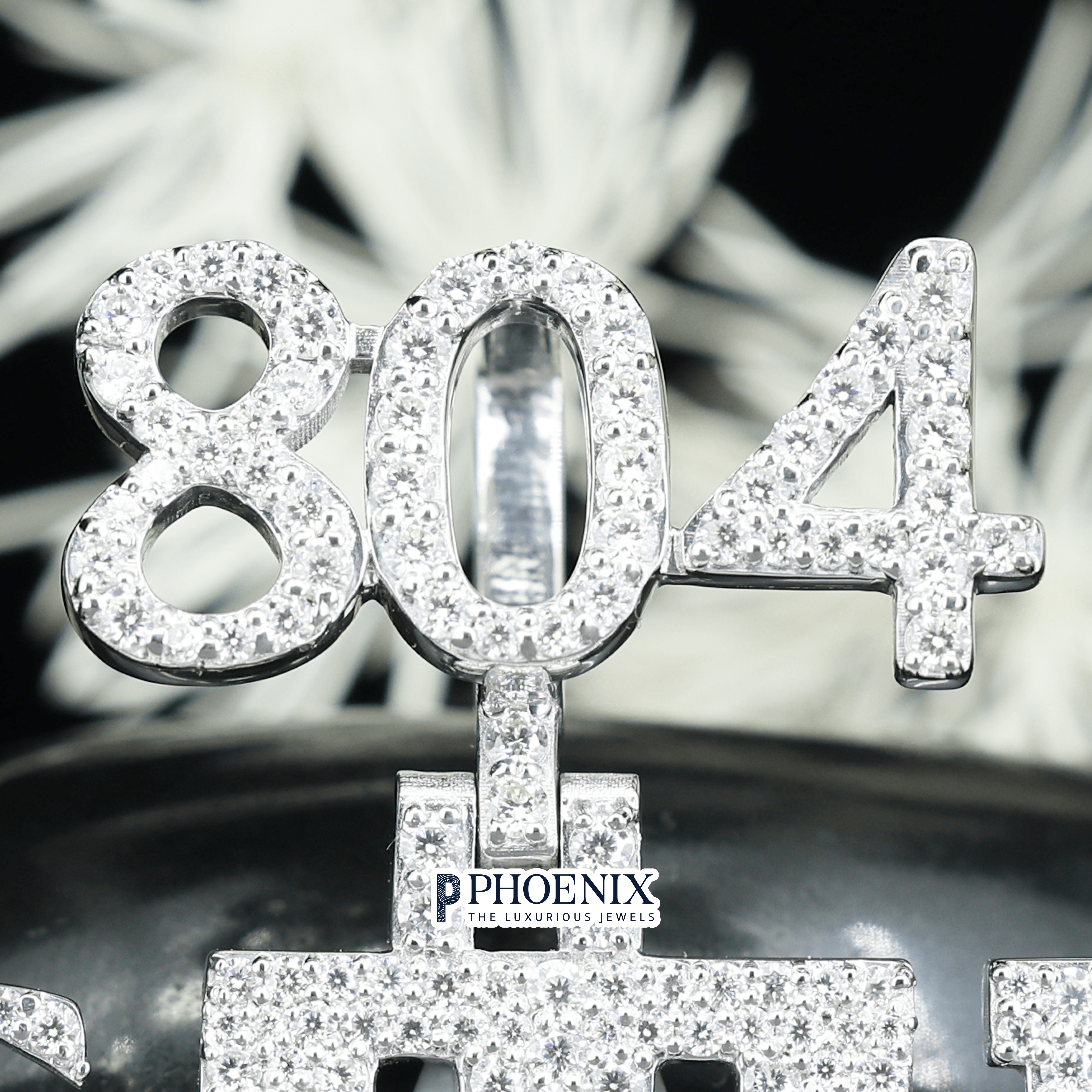 Custom VVS Personalized STE Name Pendant - Solid Sterling 925 Silver Bling Moissanite Diamonds