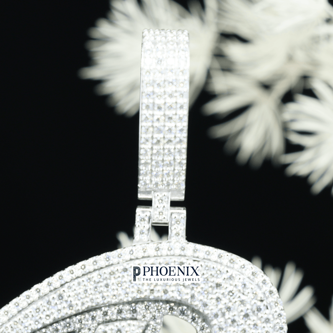 Custom Iced Out Letter R Pendant - VVS Moissanite Initial in Real 925 Sterling Silver
