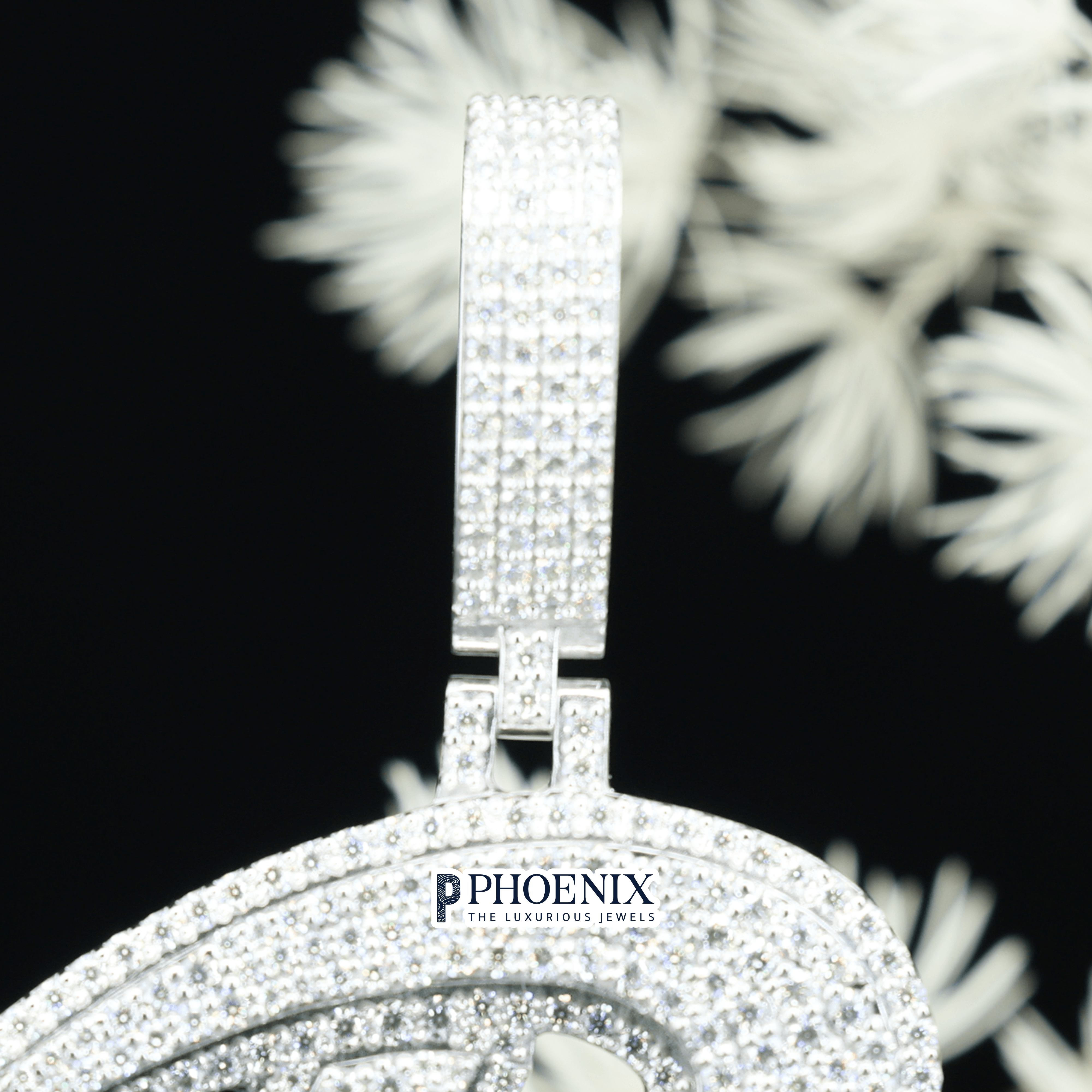Custom Iced Out Letter R Pendant - VVS Moissanite Initial in Real 925 Sterling Silver