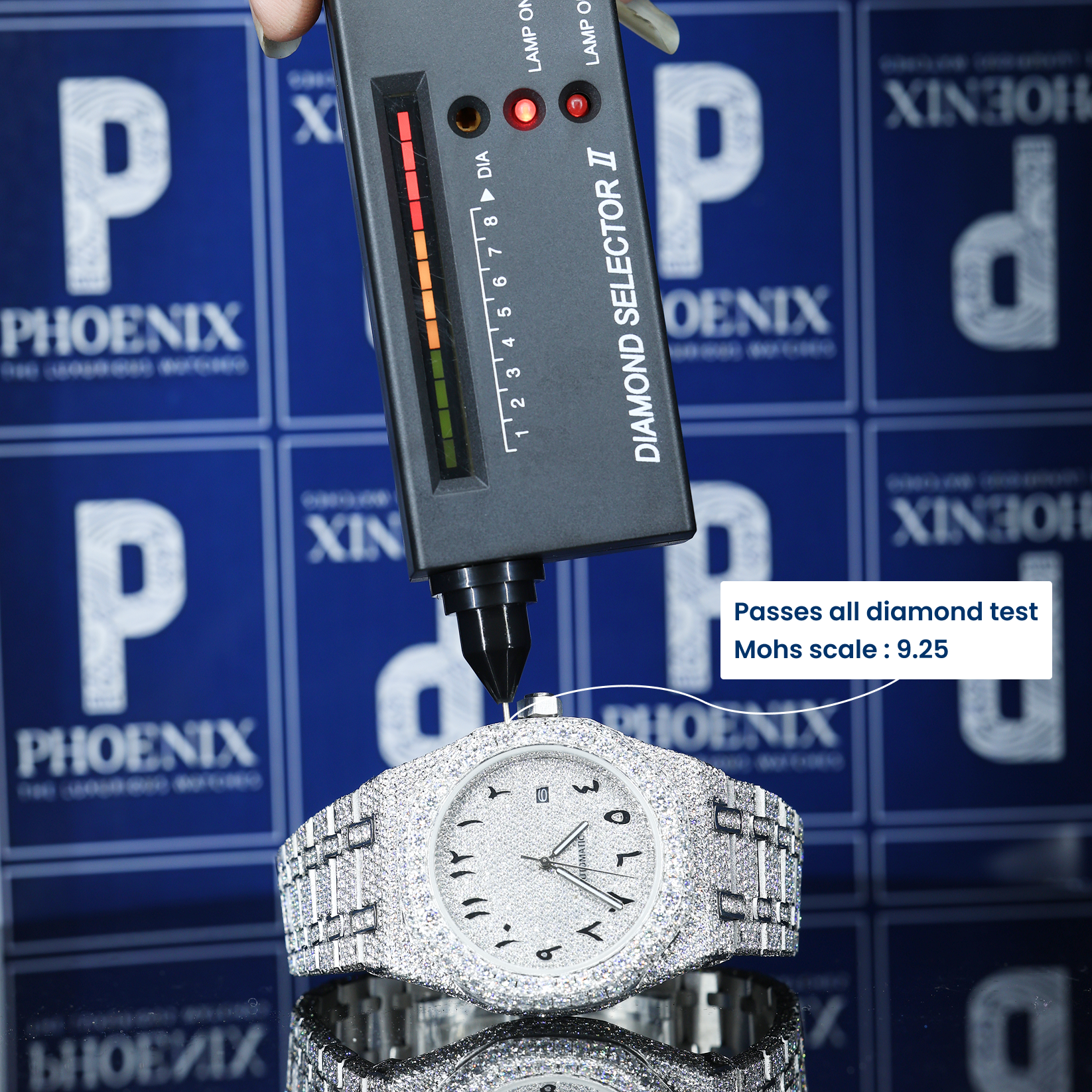 Arabic Dial Thorn Bezel White Gold Moissanite Diamond AP Watch