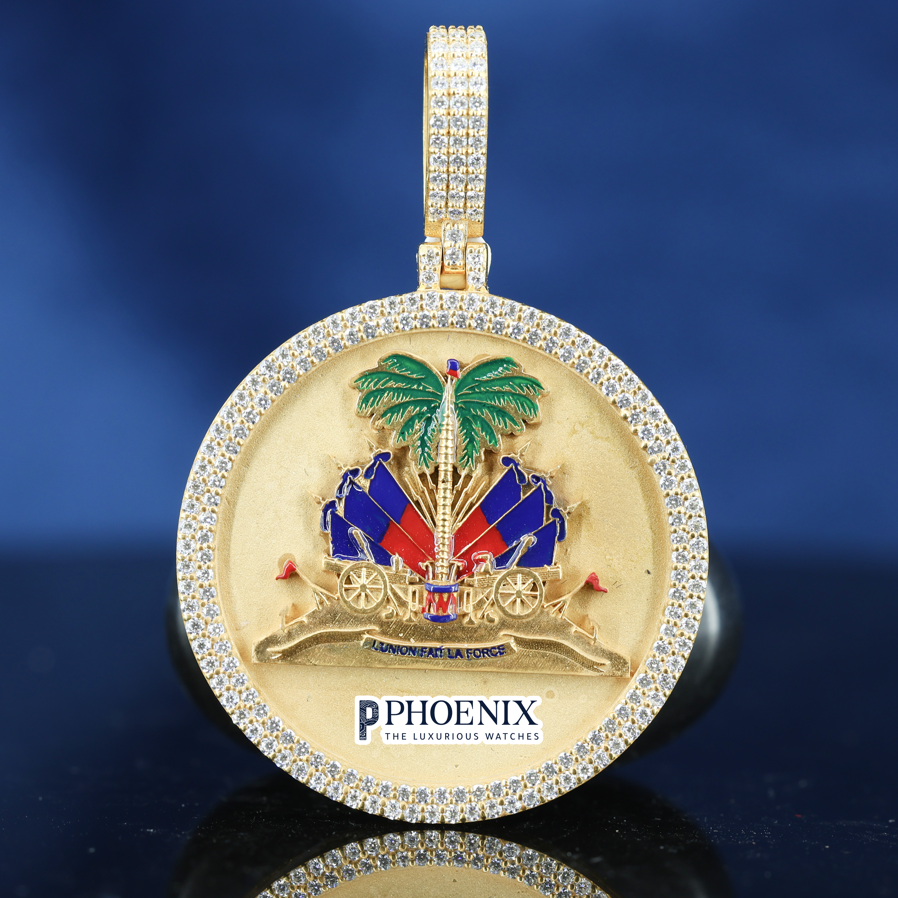 Custom Two-Tone Nature Pendant – 925 Silver & Gold