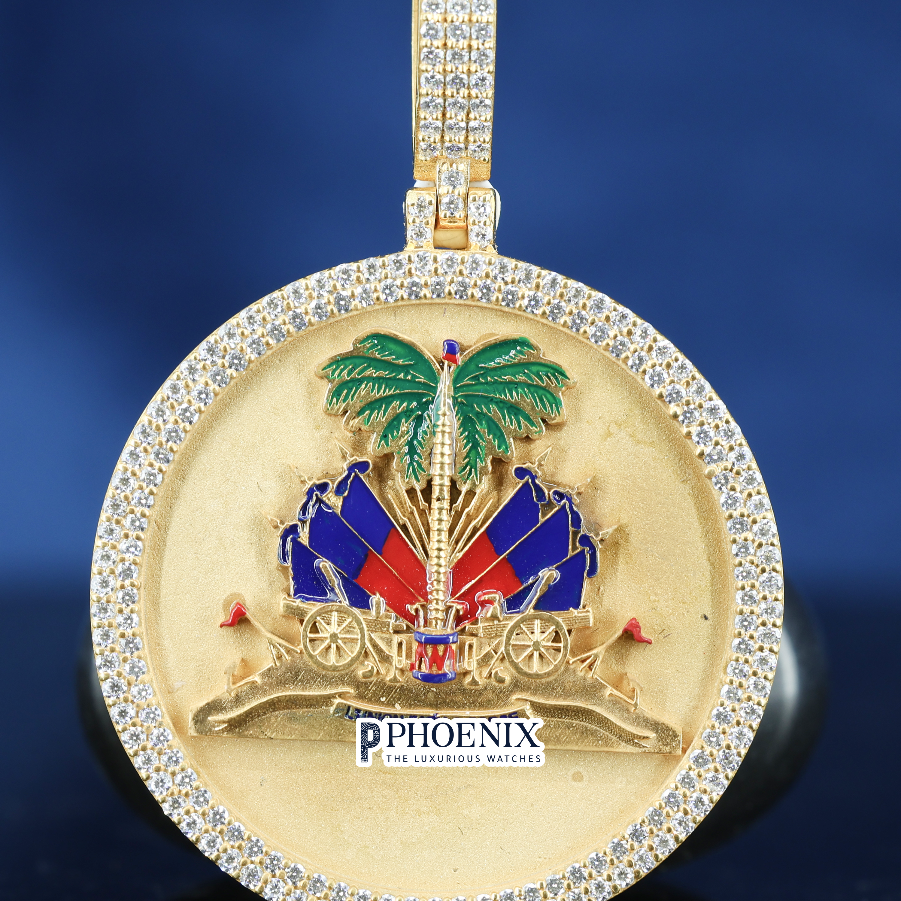 Custom Two-Tone Nature Pendant – 925 Silver & Gold