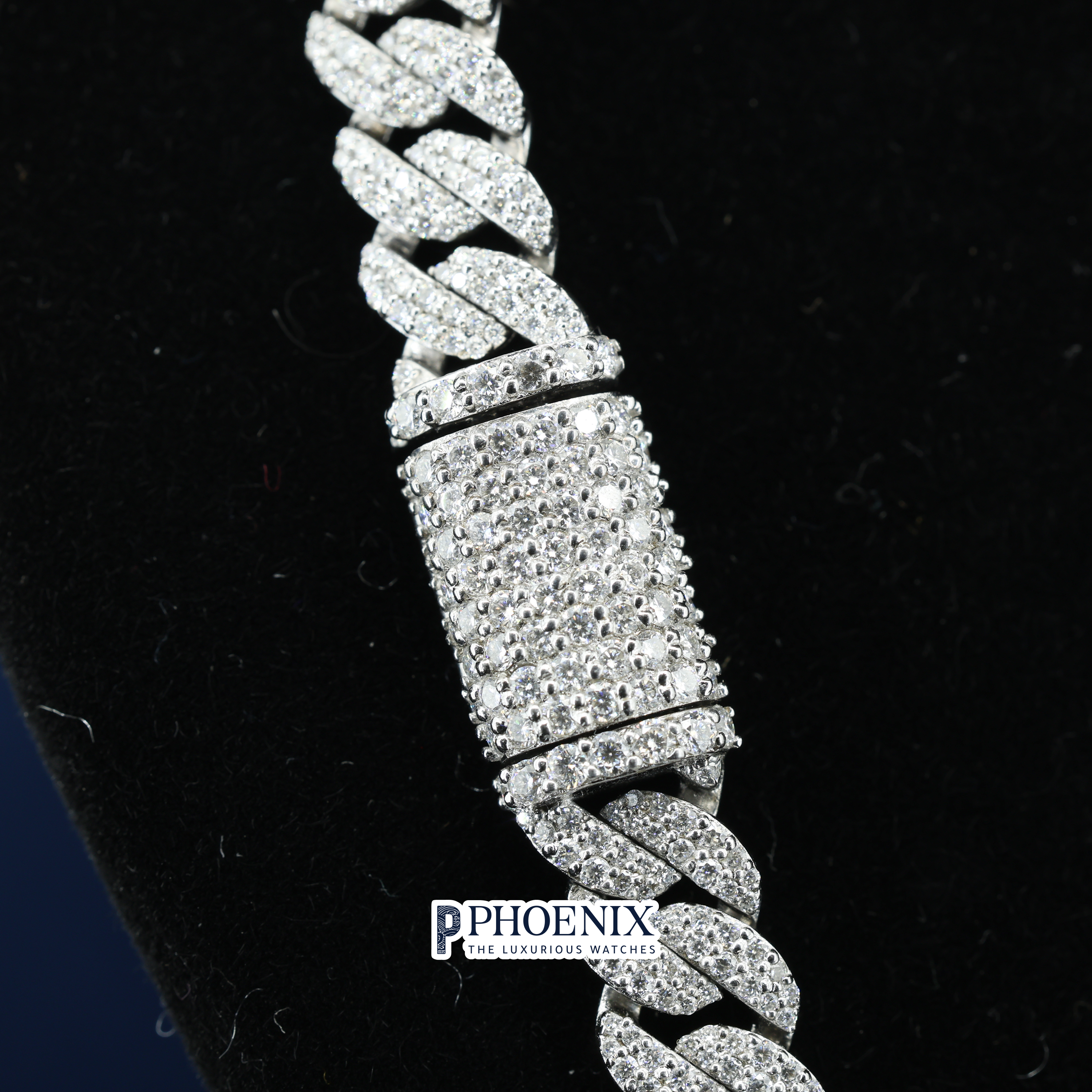 10mm Moissanite Miami Cuban Link Chain – 925 Sterling Silver
