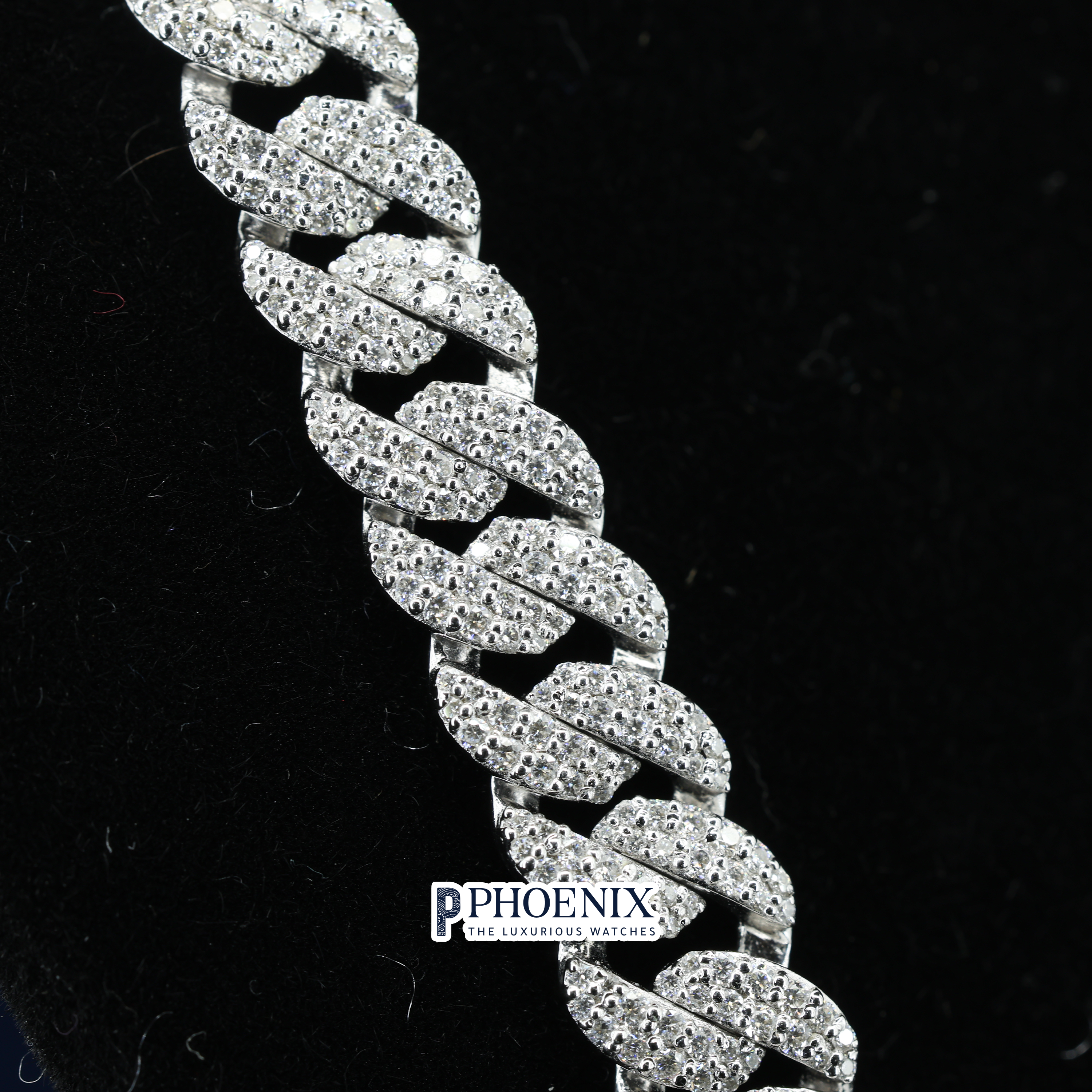 10mm Moissanite Miami Cuban Link Chain – 925 Sterling Silver