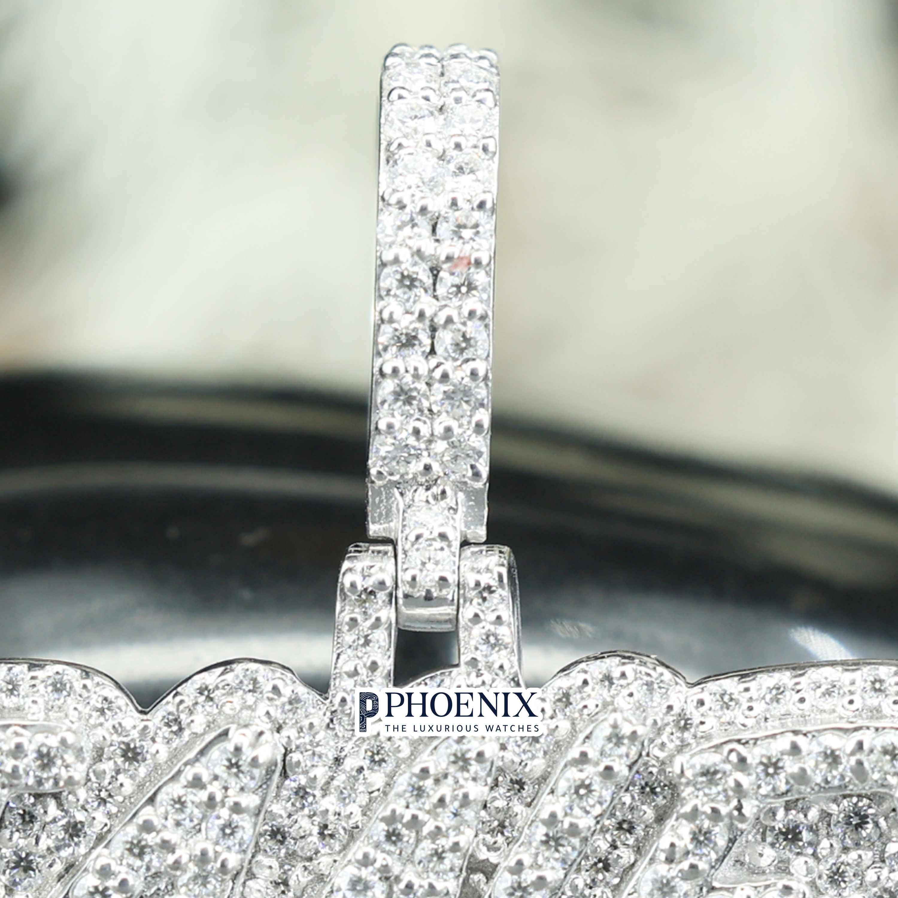 Custom VVS Moissanite Initial JANET Pendant - Iced Lettering Charm in Real 925 Sterling Silver