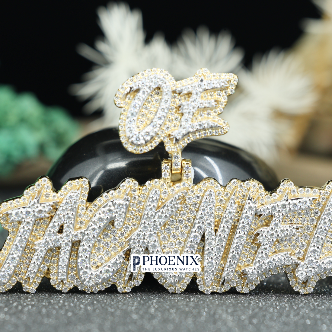 Blinding VVS Moissanite Name Pendant - Personalized JACKNIAL Iced Out Charm Pendants