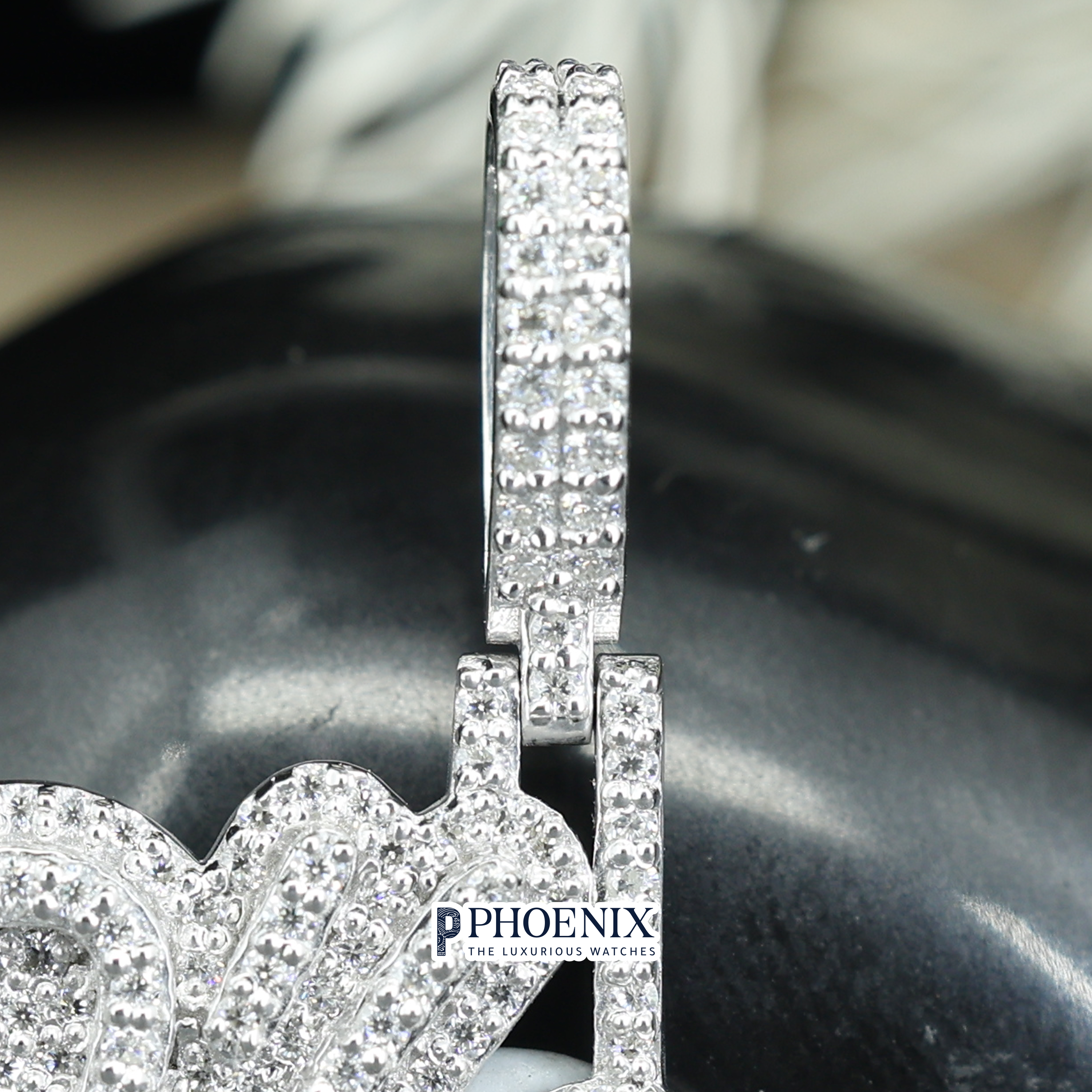 Bespoke VVS Moissanite Name Pendants - Iced Out Dlauni Monogram in Solid Sterling Silver