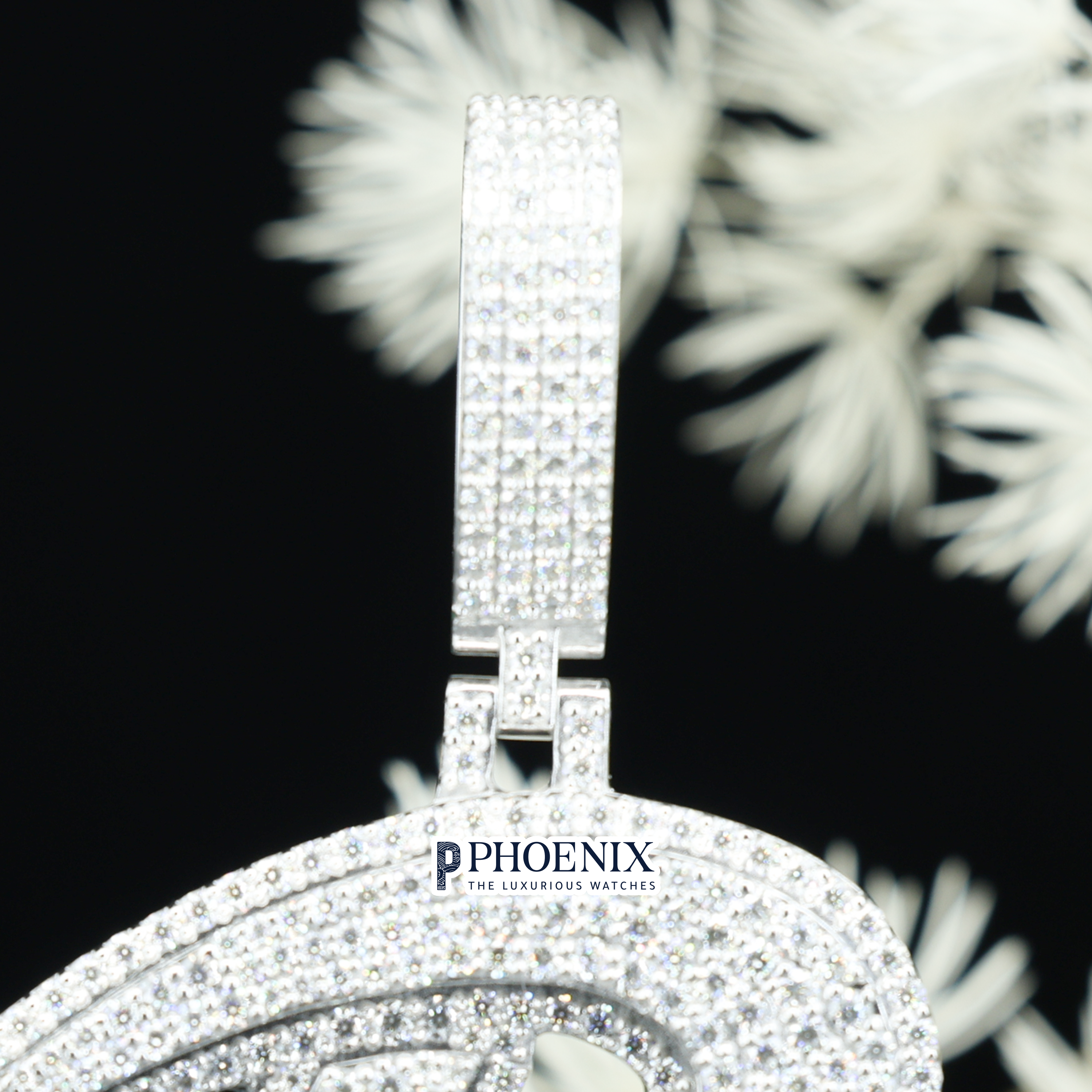 Custom Iced Out Letter R Pendant - VVS Moissanite Initial in Real 925 Sterling Silver